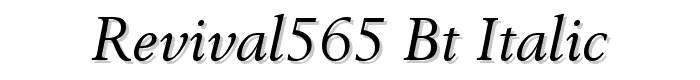 Revival565 BT Italic font